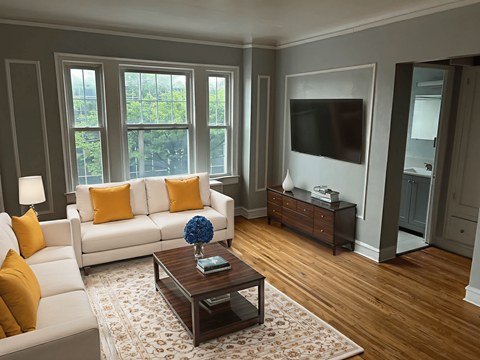 Floor plan for 2 beds, 1 bath, 645 sqft